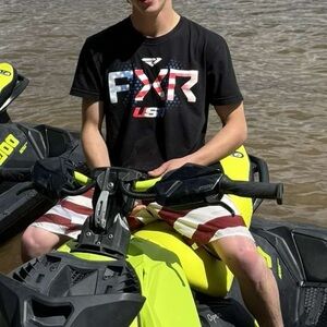 Black and USA FXR T-shirt Size M